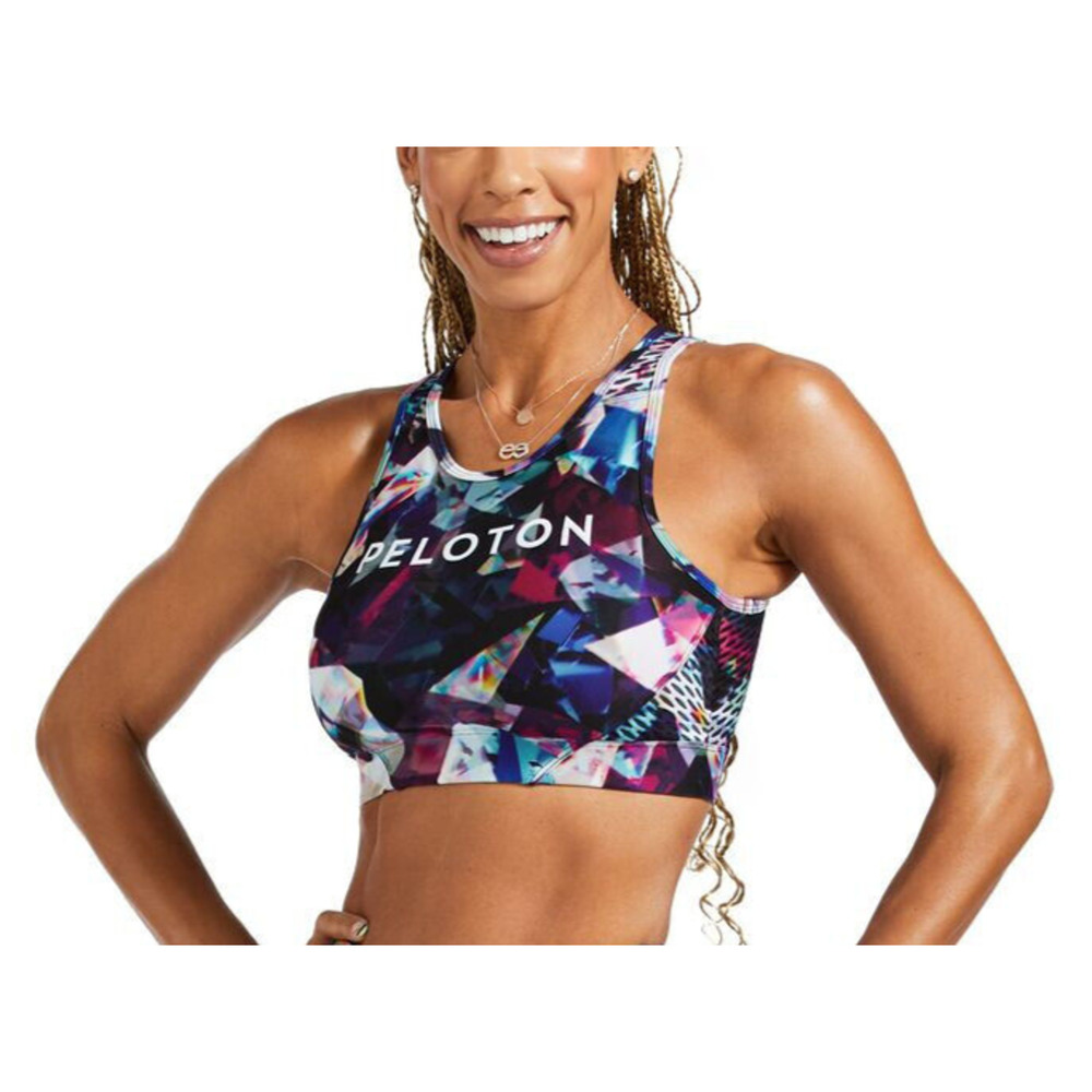 NWT Peloton Jewels in Space High Neck Bra Size Small Vented Mesh Keyhole Back - Picture 8 of 8